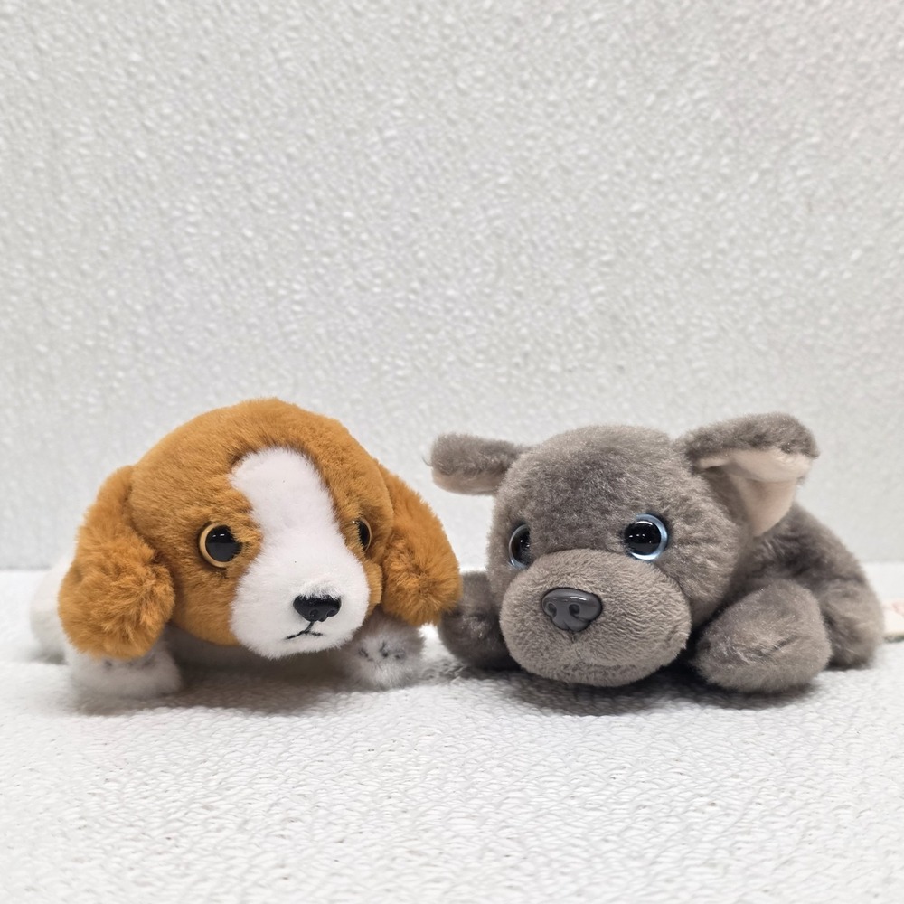 RUSS Petooties Pets Mini Plush Beagle & French Bulldog Puppy Dogs